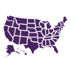 USA Purple Map